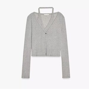 Zara Gray Halter Neck Cardigan